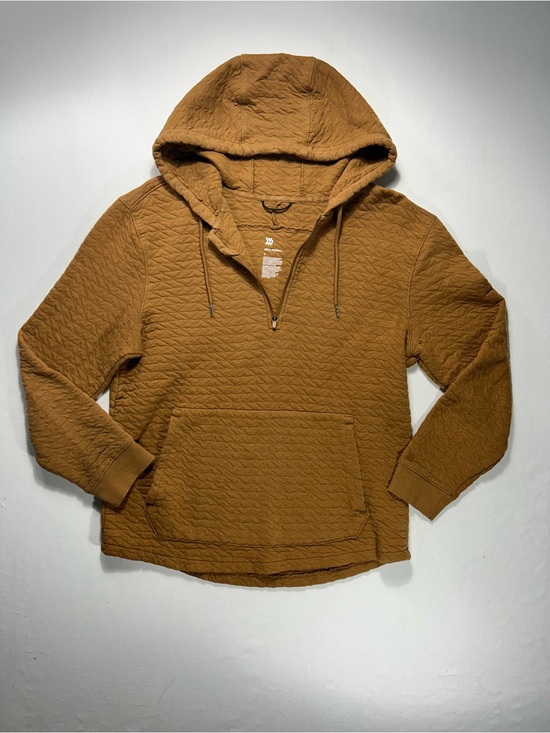 all in motion Tops - Quilted Hooded Pullover in Caramel Brown - All in motion - small